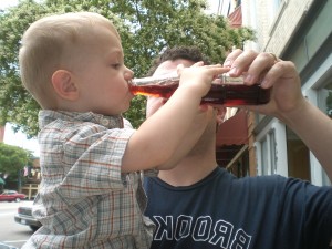 Tasting his first Cheerwine
