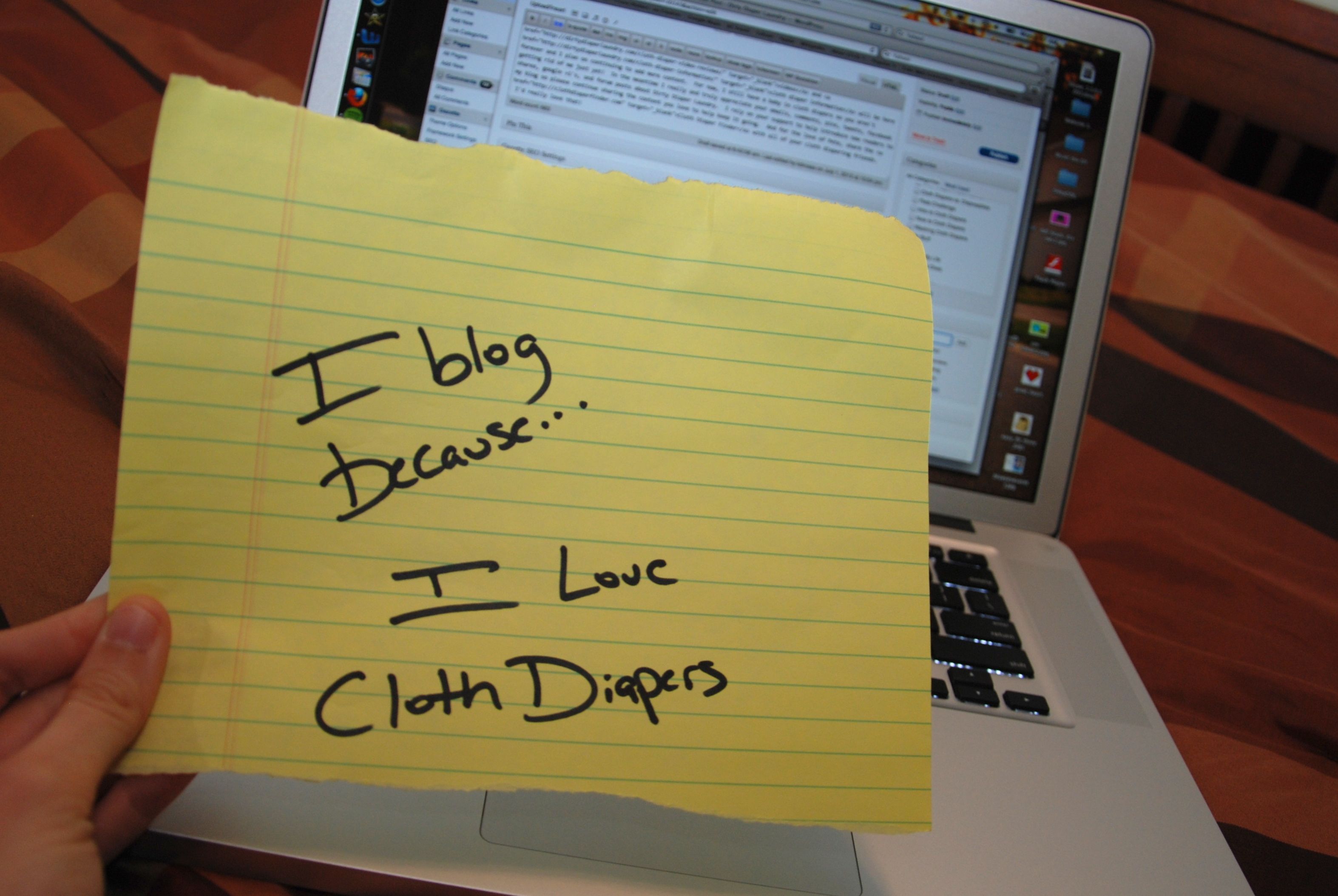 I blog because I love cloth diapers