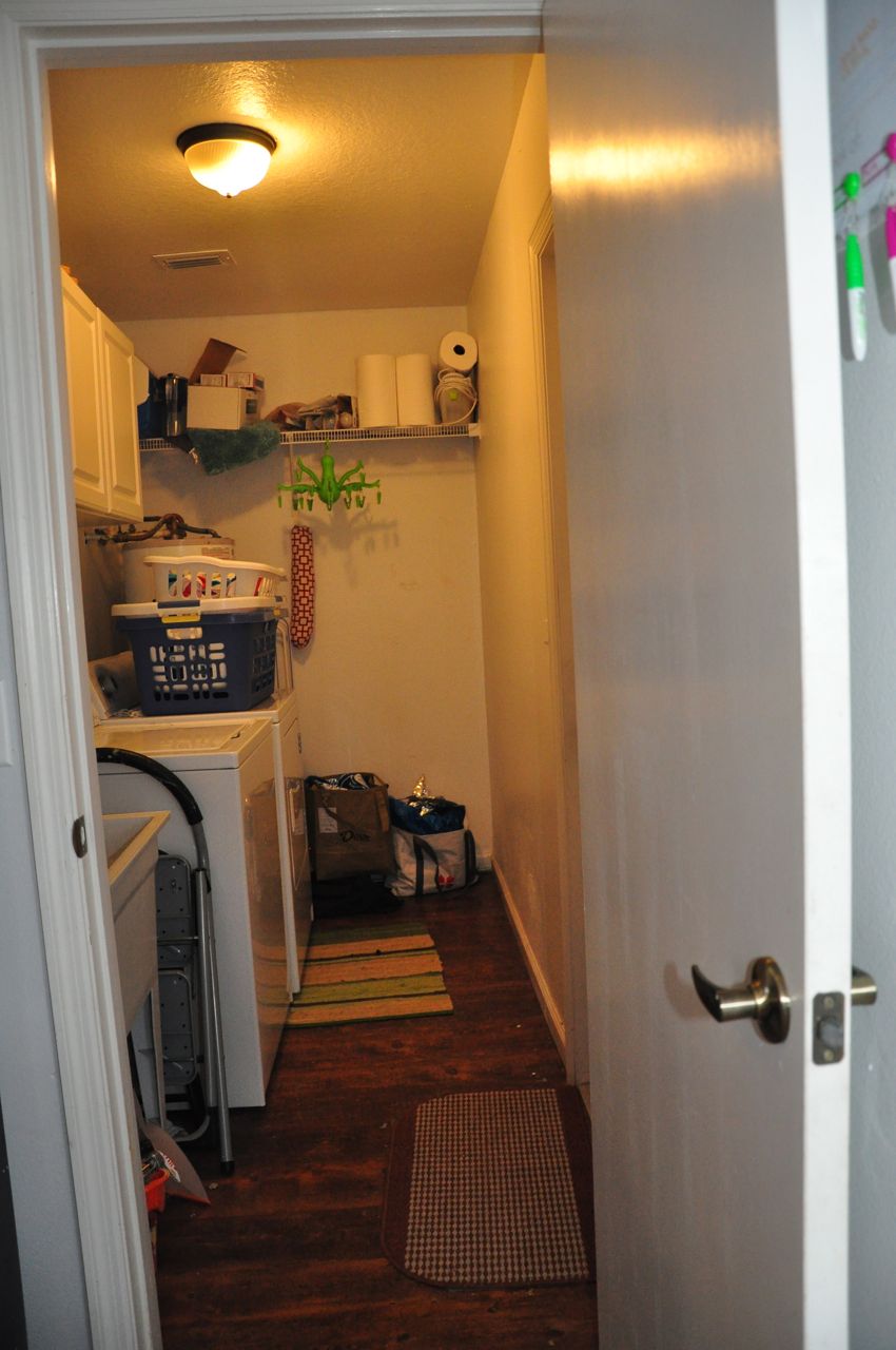 The Laundry Room Makeover In Progress- Utilizing a Small Space