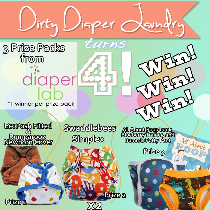 4 Years of DDL Diaper Lab Giveaway Featuring 3 Prize packs including