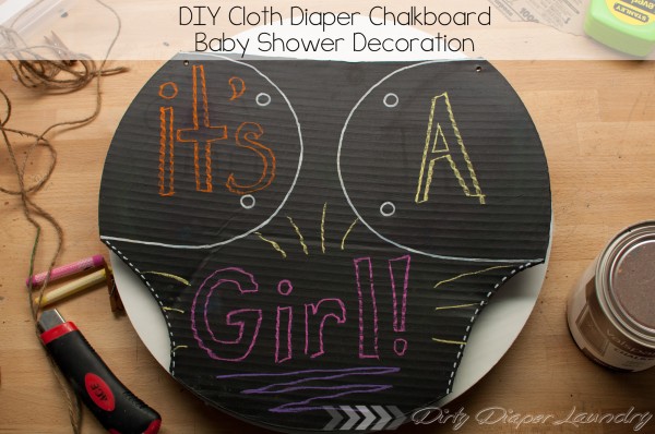 DIY Cloth Diaper Chalkboard Sign {Fluffin’ Awesome Decor}