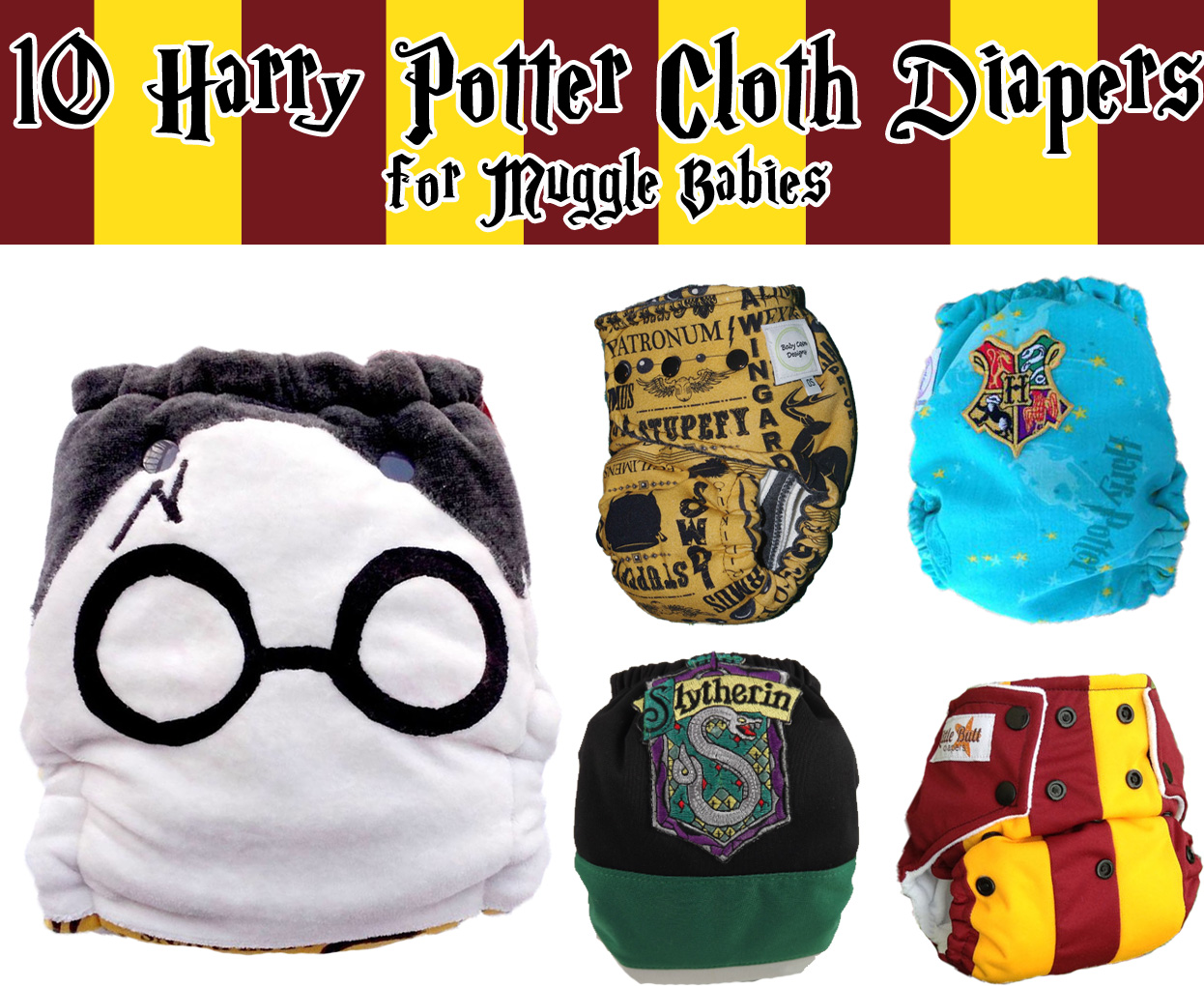 10 Harry Potter Cloth Diapers for 