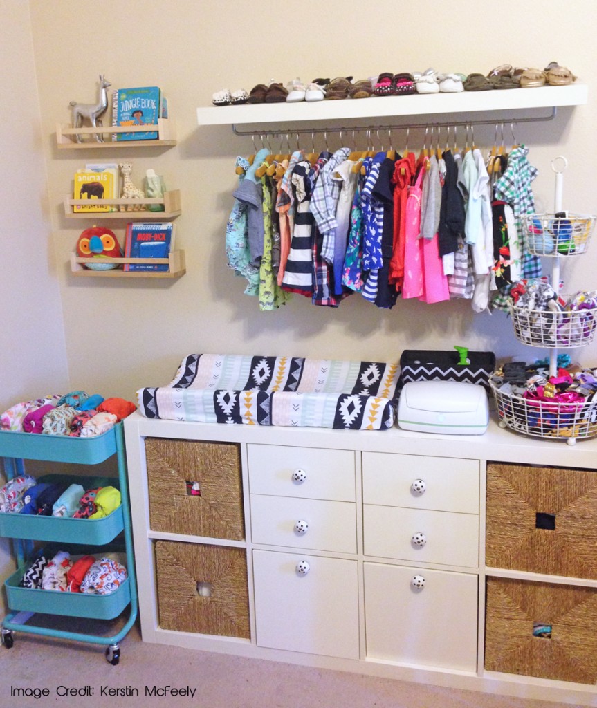Cloth diaper storage for twins!