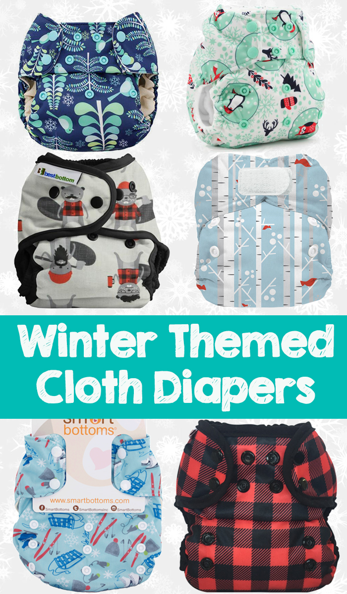 Festive winter and holiday themed cloth diapers- perfect for photos or gifts