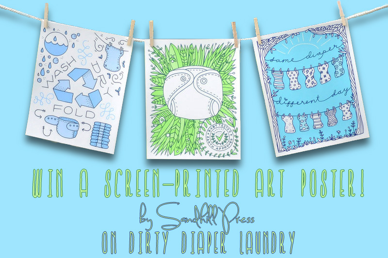 Win a cloth diaper art poster from Sandhill Press
